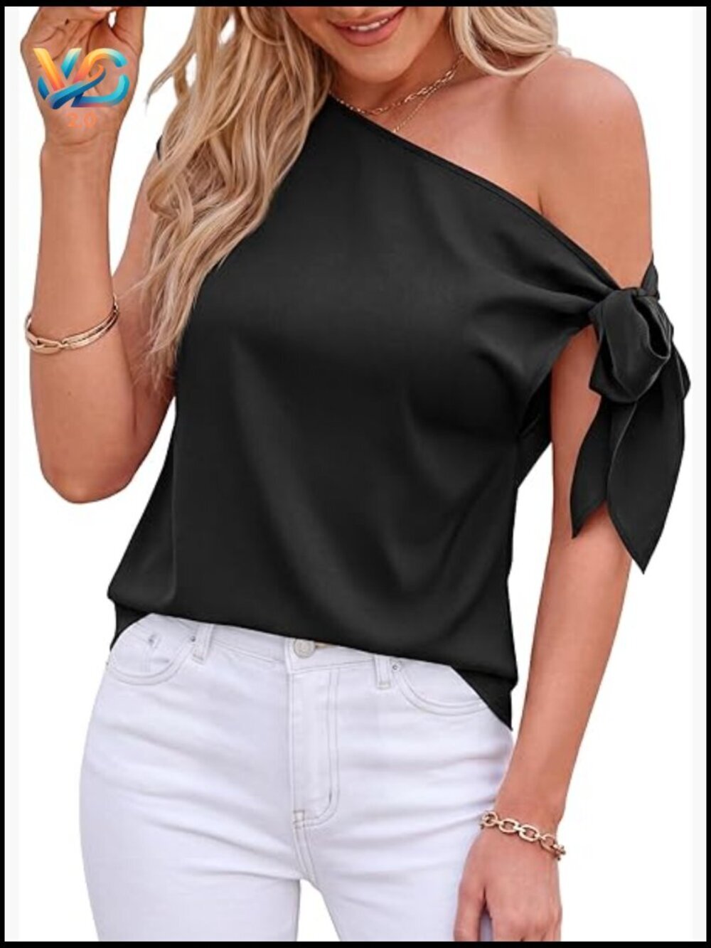 Off Shoulder Satin Blouse Silk Going Out Top Beach Vacation Summer Y2K Chic